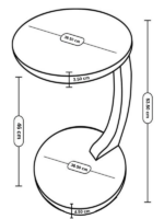 C Sehpa Ceviz (wd-1161) - Görsel 4